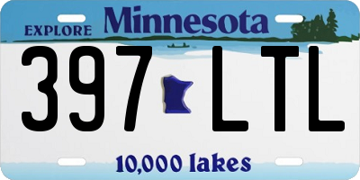 MN license plate 397LTL