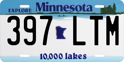 MN license plate 397LTM