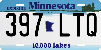 MN license plate 397LTQ