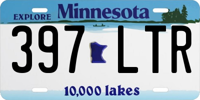 MN license plate 397LTR