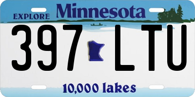 MN license plate 397LTU