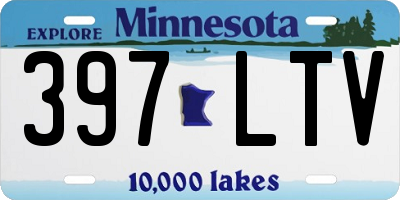 MN license plate 397LTV