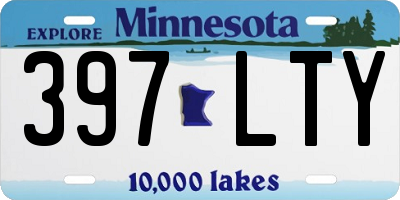 MN license plate 397LTY
