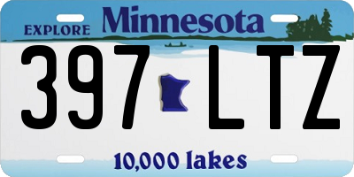 MN license plate 397LTZ