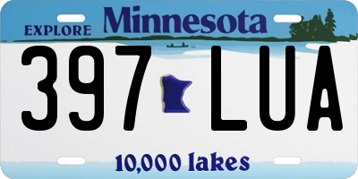 MN license plate 397LUA
