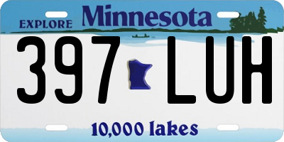 MN license plate 397LUH