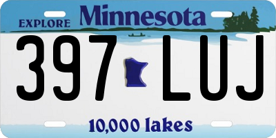 MN license plate 397LUJ