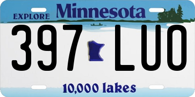 MN license plate 397LUO