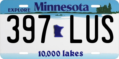 MN license plate 397LUS