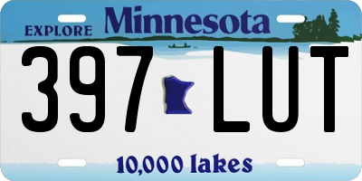 MN license plate 397LUT