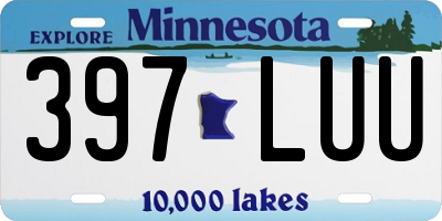 MN license plate 397LUU