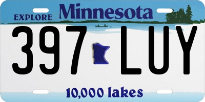 MN license plate 397LUY