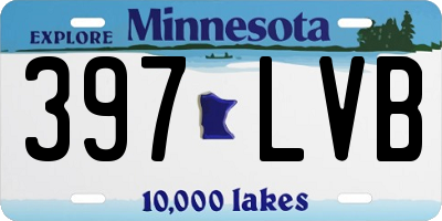 MN license plate 397LVB