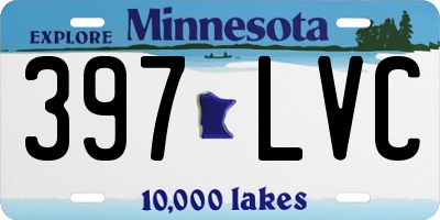 MN license plate 397LVC
