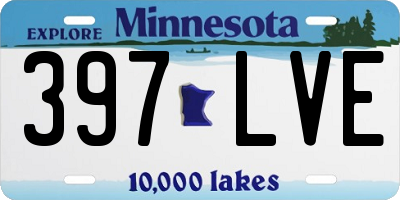 MN license plate 397LVE