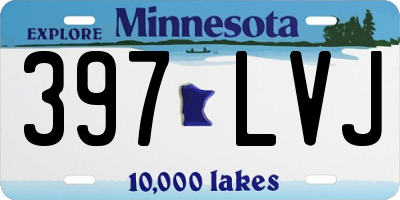 MN license plate 397LVJ