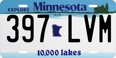 MN license plate 397LVM