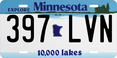 MN license plate 397LVN