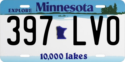 MN license plate 397LVO