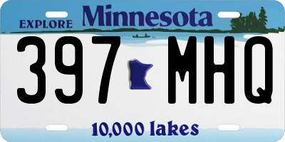 MN license plate 397MHQ