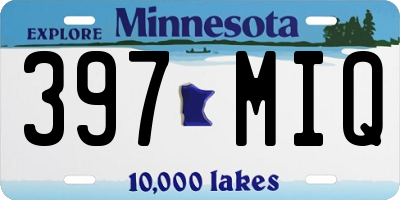 MN license plate 397MIQ