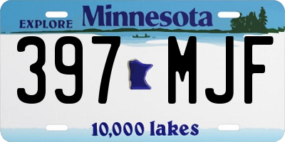 MN license plate 397MJF