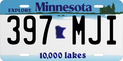 MN license plate 397MJI