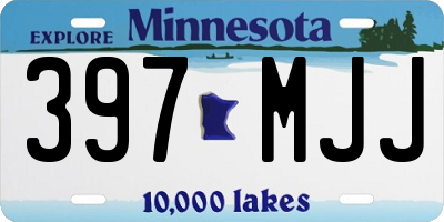 MN license plate 397MJJ