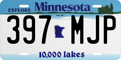 MN license plate 397MJP