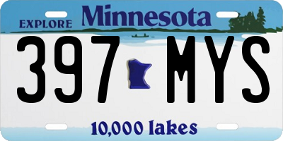 MN license plate 397MYS