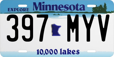 MN license plate 397MYV