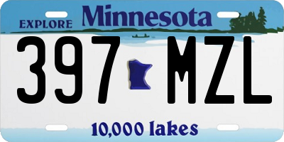 MN license plate 397MZL