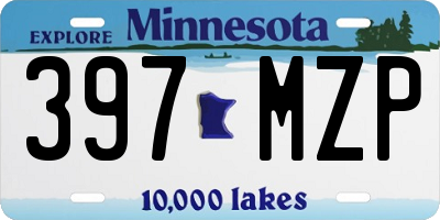 MN license plate 397MZP