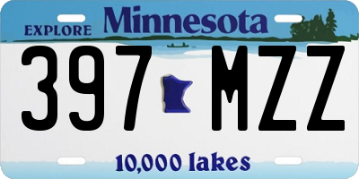 MN license plate 397MZZ