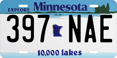 MN license plate 397NAE