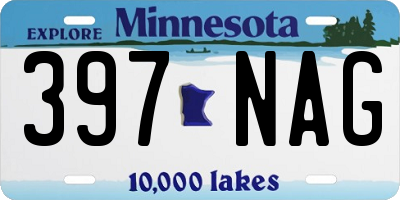 MN license plate 397NAG