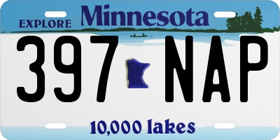 MN license plate 397NAP
