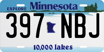MN license plate 397NBJ