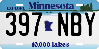MN license plate 397NBY