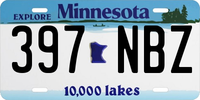 MN license plate 397NBZ