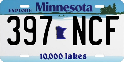 MN license plate 397NCF