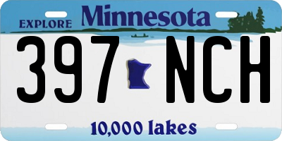 MN license plate 397NCH