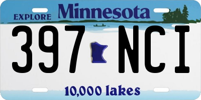 MN license plate 397NCI