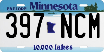 MN license plate 397NCM