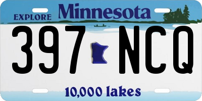 MN license plate 397NCQ