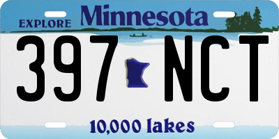 MN license plate 397NCT