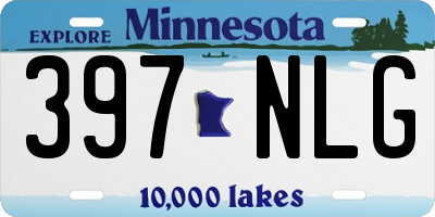 MN license plate 397NLG
