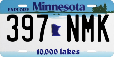 MN license plate 397NMK