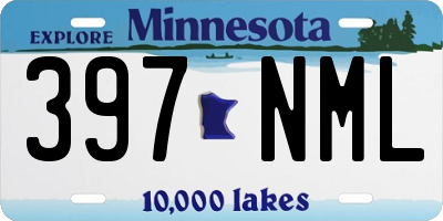 MN license plate 397NML