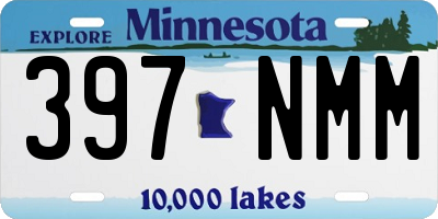 MN license plate 397NMM